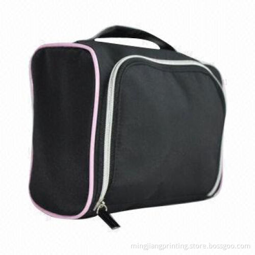Cosmetic Bag with Zipper Closure Main Pocket, Made of Micro-fiber